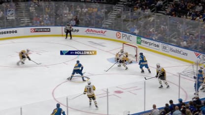 PIT@STL: Holloway scores goal against Arturs Silovs