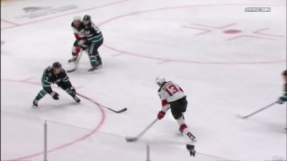 Hischier scores while going down