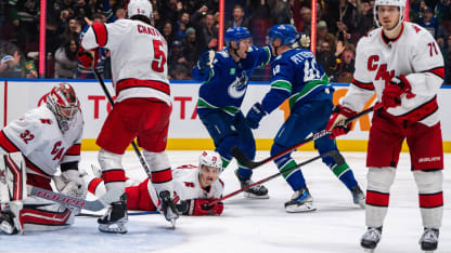 Elias Pettersson matchhjälte sänkte Carolina Hurricanes  