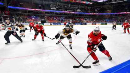 Deutschlang schlaegt die Schweiz im Viertelfinale der IIHF Weltmeisterschaft 2023