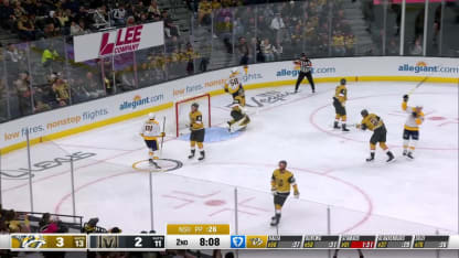 NSH@VGK: Bunting scores goal against Akira Schmid