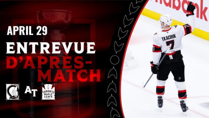 Brady Tkachuk dispo médias d'après-match contre TOR