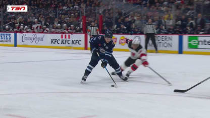 NJD@WPG: Vilardi scores goal against Jake Allen
