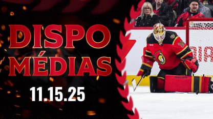 Linus Ullmark dispo médias après le match contre LAK