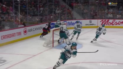 SJS@OTT: Foegele marque un but contre Laurent Brossoit