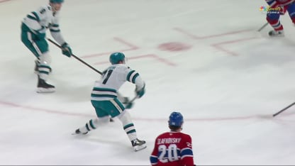 Macklin Celebrini with a Goal vs. Montréal Canadiens