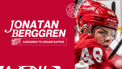 Red Wings assign Jonatan Berggren to Grand Rapids