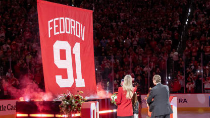 Red Wings retire Fedorov's No. 91