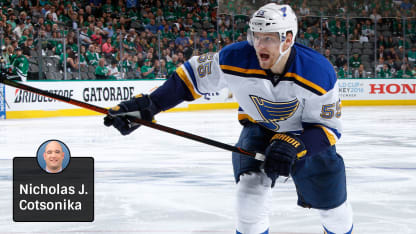 Colton Parayko #55 of the St. Louis Blues