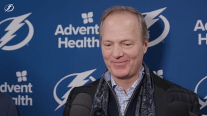 Jon Cooper | Pregame at Toronto Maple Leafs