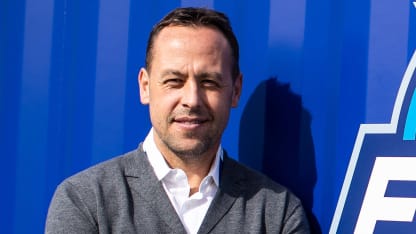 German national coach Marco Sturm is seen at the NHL Global Fan Tour prior to the NHL Global Series Challenge game between Edmonton Oilers and Kolner Haie at Lanxess Arena on October 3, 2018 in Cologne, Germany. (Photo by Lars Baron/NHLI via Getty Images)