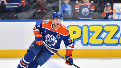 Connor McDavid #97 of the Edmonton Oilers warms up before the game against the Pittsburgh Penguins at Rogers Place on October 25, 2024, in Edmonton, Alberta, Canada. (Photo by Andy Devlin/NHLI via Getty Images)