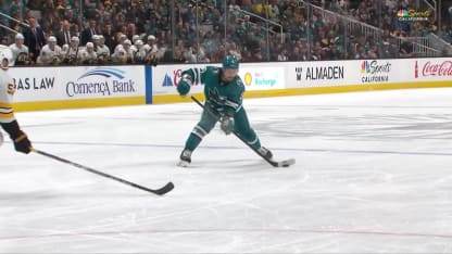 BOS@SJS: Celebrini scores PPG against Jeremy Swayman