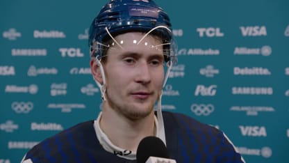 Necas' post-game interview vs. Team Denmark