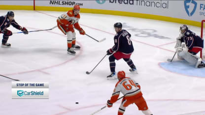 ANA@CBJ: Greaves with a great save against Mikael Granlund