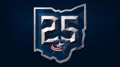 columbus blue jackets 25th season logo unveil