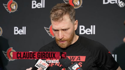 Claude Giroux dispo médias après le match contre CAR