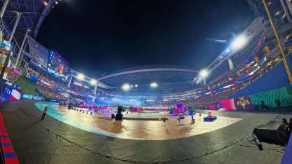 Opening the roof at the Winter Classic