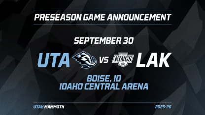 Utah Mammoth to Play Preseason Game Against LA Kings in Boise | RELEASE 6.17.25