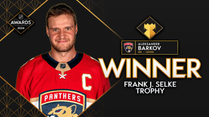 Florida Panthers Aleksander Barkov vinner Selke Trophy
