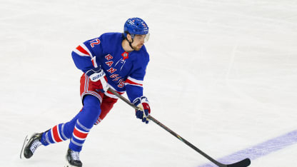 New York Rangers Center Filip Chytil (72) in action during the first period of the National Hockey League game between the New Jersey Devils and the New York Rangers on December 2, 2024 at Madison Square Garden in New York, NY. (Photo by Joshua Sarner/Icon Sportswire via Getty Images)