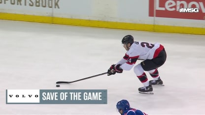 OTT@NYR: Shesterkin with a great save against Dylan Cozens