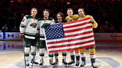 Golden Knights pay tribute to Gold Medal winners