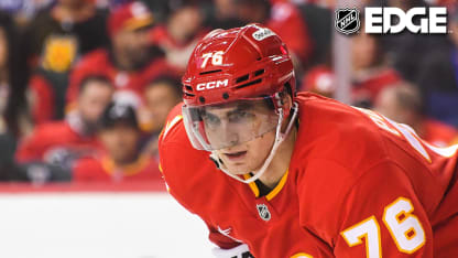 Martin Pospisil #76 of the Calgary Flames in action against the Edmonton Oilers during an NHL game at Scotiabank Saddledome on November 3, 2024 in Calgary, Canada. (Photo by Derek Leung/Getty Images)