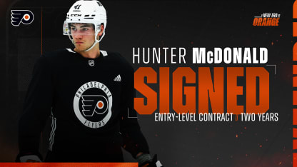 Flyers Sign Defenseman Hunter McDonald to a Two-Year Entry-Level Contract