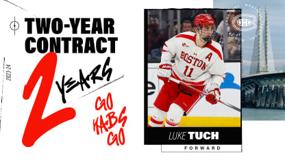 Two-year, entry-level contract for Luke Tuch