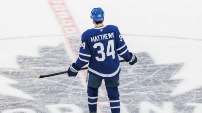 TORONTO, ON - DECEMBER 13: Toronto Maple Leafs center Auston Matthews (34) is seen in the second period of an NHL game between the Edmonton Oilers and the Toronto Maple Leafs on December 13, 2025, at Scotiabank Arena in Toronto, ON. (Photo by Mathew Tsang/Icon Sportswire via Getty Images)