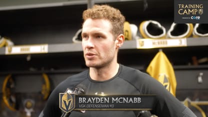 Brayden McNabb Pregame 10/3