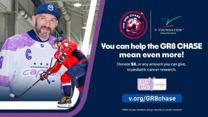 Washington Capitals Star Alex Ovechkin Announces “THE GR8 CHASE for Victory Over Cancer®” Amidst Historic Chase for NHL Goal-Scoring Record