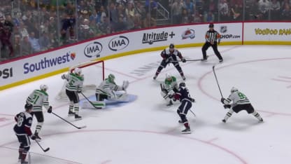DAL@COL: Oettinger with a great save against Nathan MacKinnon