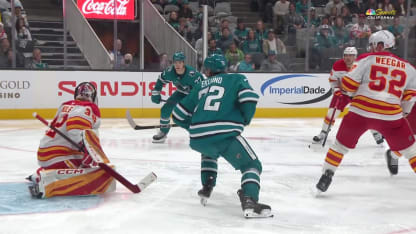 CGY@SJS: Toffoli scores goal against Dustin Wolf