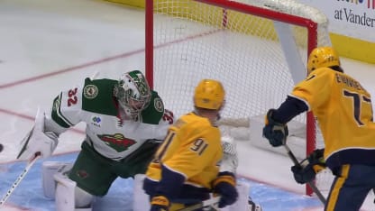 MIN@NSH: Evangelista scores goal against Filip Gustavsson