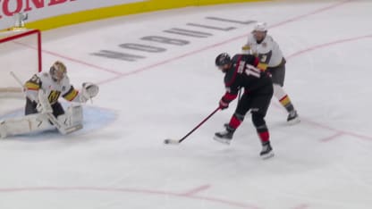 VGK@CAR: Staal scores goal against Carter Hart
