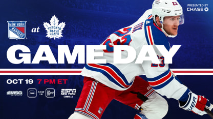 Rangers at Maple Leafs: Pregame Notes | 10.19.24