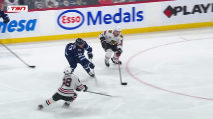 CHI@WPG: Samberg scores goal against Spencer Knight