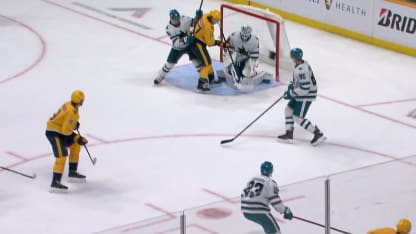 SJS@NSH: Evangelista scores goal against Alex Nedeljkovic