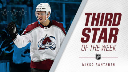 Mikko Rantanen Third Star of week NHL Three Stars 2018 October 29