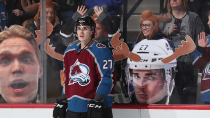 Ryan Graves warmup pregame fans signs Calgary Flames 2019 December 9