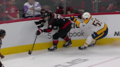 NSH@CAR: Carrier scores goal against Juuse Saros