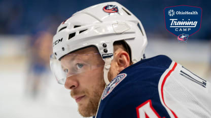 blue jackets training camp mathieu olivier