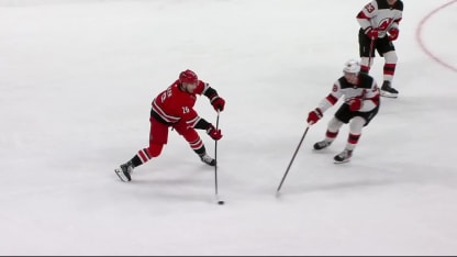 NJD@CAR: Orlov scores goal against Jake Allen