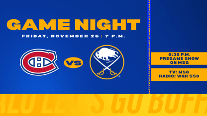 20211126 Sabres Canadiens Game Night Mediawall