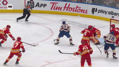 CGY@EDM: Nugent-Hopkins scores goal against Dustin Wolf