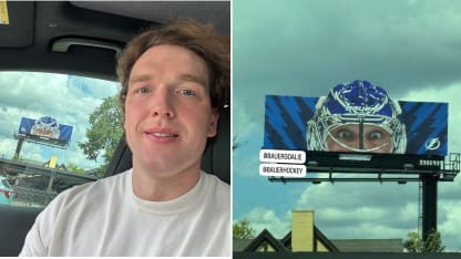 Andrei Vasilevskiy posts selfie with billboard in Tampa