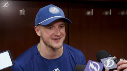 Darren Raddysh | Postgame at Detroit Red Wings