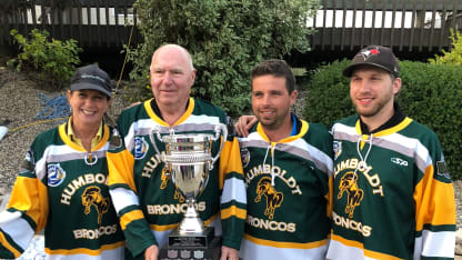 2018 Humboldt Broncos Memorial Golf Tournament winners foursome